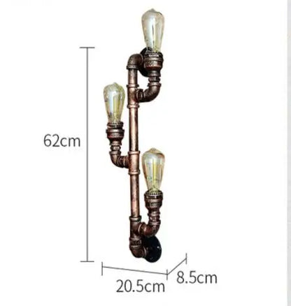Decorbites™ Industrielle Eisenrohr-Wandleuchte: Loft-Dekoration, Steampunk-Lampe für das Wohnzimmer