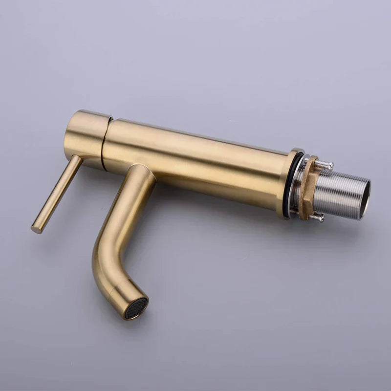 Decorbites™ Golden Messing Beckenarmatur Deckmontiertes Waschbecken-Mischventil Heiß Kalt