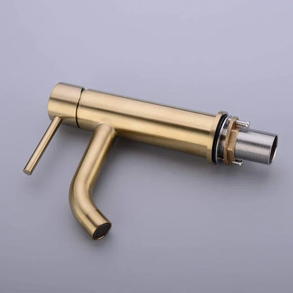 Decorbites™ Golden Messing Beckenarmatur Deckmontiertes Waschbecken-Mischventil Heiß Kalt