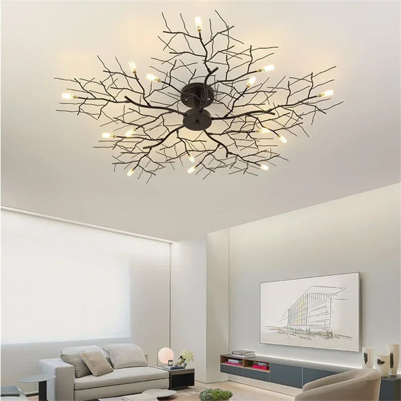 Decorbites™ LED Ast Zweig Eisen Deckenleuchte für Schlafzimmer- und Wohnzimmerdekoration