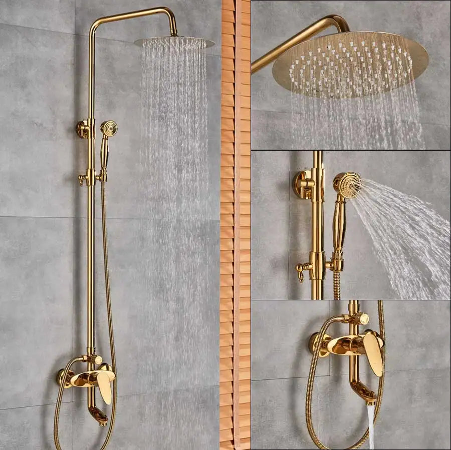 DecorBites™ Dual Handle Wall Mounted Rainfall Shower System with Sliding Bar