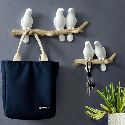 DecorBites™ Bird Resin Hanger: Living Room Coat Towel Hat Holder and Kitchen Hook