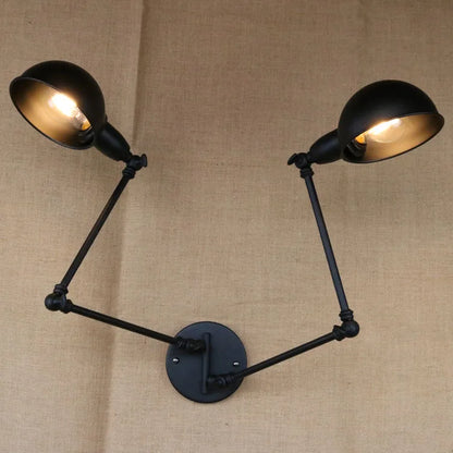 Decorbites™ Industrielle Vintage Doppelschaukel-Wandleuchte, Retro Wandlampe, Messing-Kupfer Loft-Armleuchte