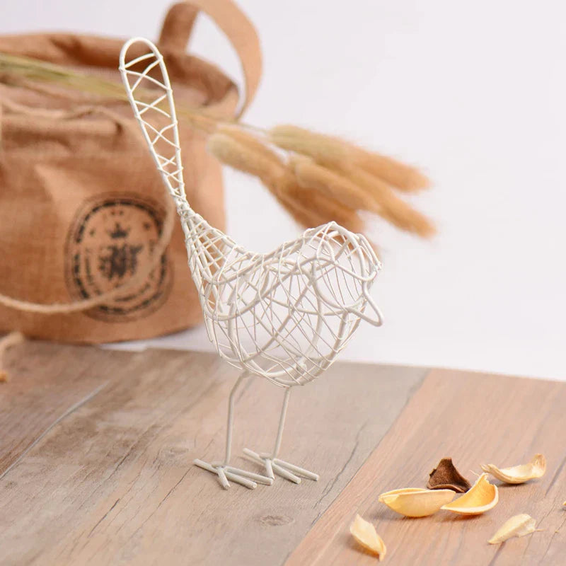 Decorbites™ Eisen-Vogel-Figuren: Nordische abstrakte Statue für Heimdekoration, Wohnzimmer, Schreibtisch