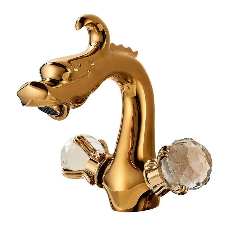 DecorBites™ Dragon Handle Basin Faucet - Antique Bronze Vessel Sink Mixer Tap