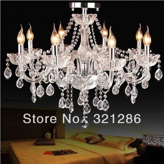 Decorbites™ Crystal K9 Kronleuchter: Moderne 8-Arm-LED-Beleuchtung für Schlafzimmer & Wohnzimmer