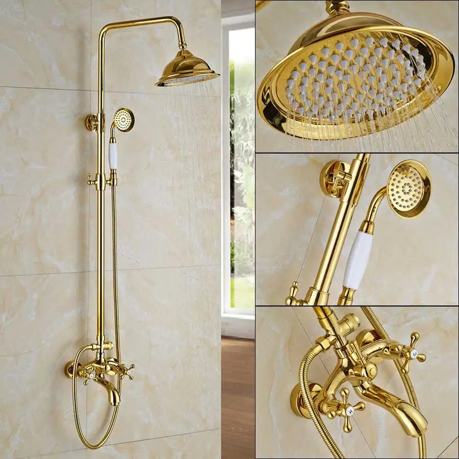 Decorbites™ Zweihand-Regendusche-System mit Schiebeschiene - Wandmontierter Badezimmer-Mischer