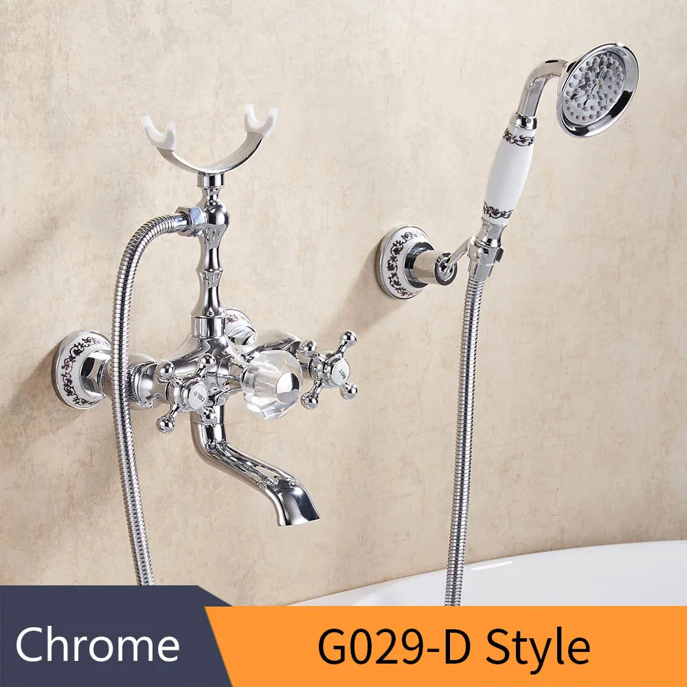 Gold Wall Bathtub Faucet