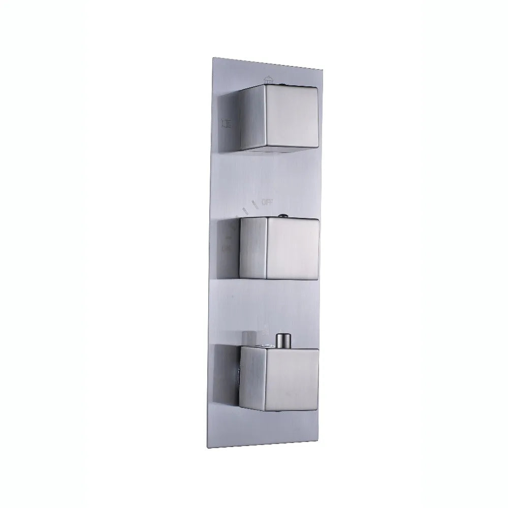 Decorbites™ gebürstetes Nickel-Thermostatmischer für Dreihand-Duschsteuerung