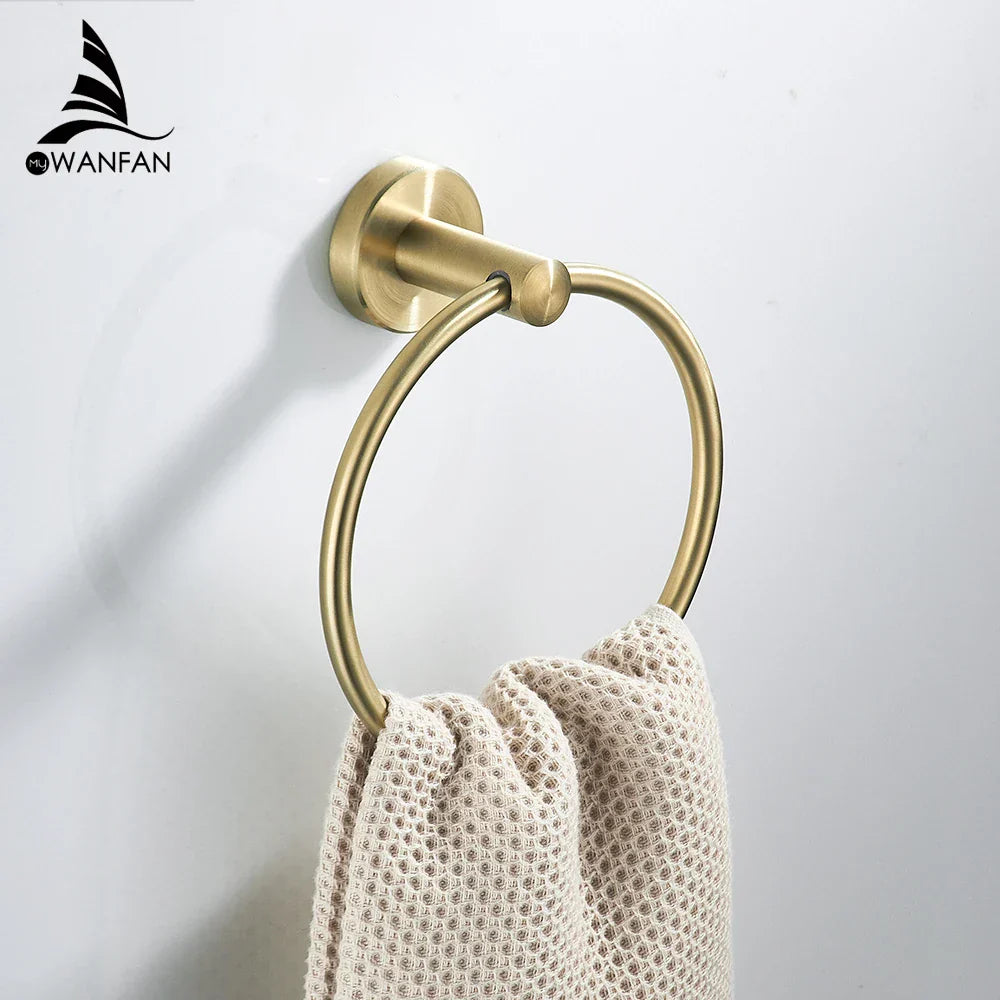 Decorbites™ Golden Swan Badezimmer-Hardware-Set: Handtuchhalter, Toilettenpapierhalter, Taschentuchhalter