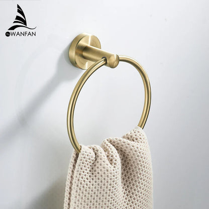 Decorbites™ Golden Swan Badezimmer-Hardware-Set: Handtuchhalter, Toilettenpapierhalter, Taschentuchhalter