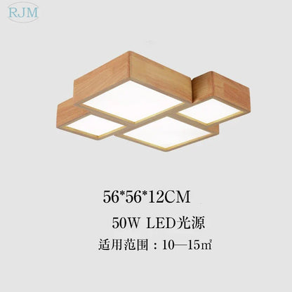 DecorBites™ Japanese Solid Wood Ceiling Lamp for Home Living Room Bedroom Study