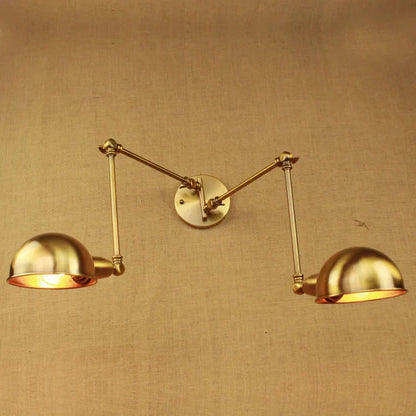 Decorbites™ Industrielle Vintage Doppelschaukel-Wandleuchte, Retro Wandlampe, Messing-Kupfer Loft-Armleuchte
