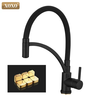 Decorbites™ Schwarz-Chrom Küchenarmatur Ausziehbarer Mischbatterie für Spüle.