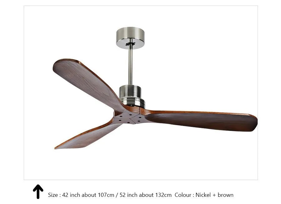 Decorbites™ 52" Holz-Deckenventilator-Fernbedienung 3 Flügel für Zuhause Wohnzimmer Schlafzimmer