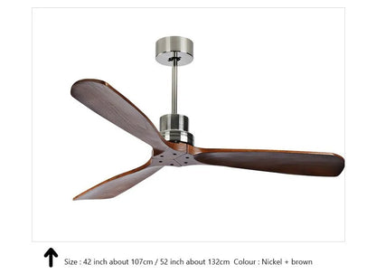 Decorbites™ 52" Holz-Deckenventilator-Fernbedienung 3 Flügel für Zuhause Wohnzimmer Schlafzimmer