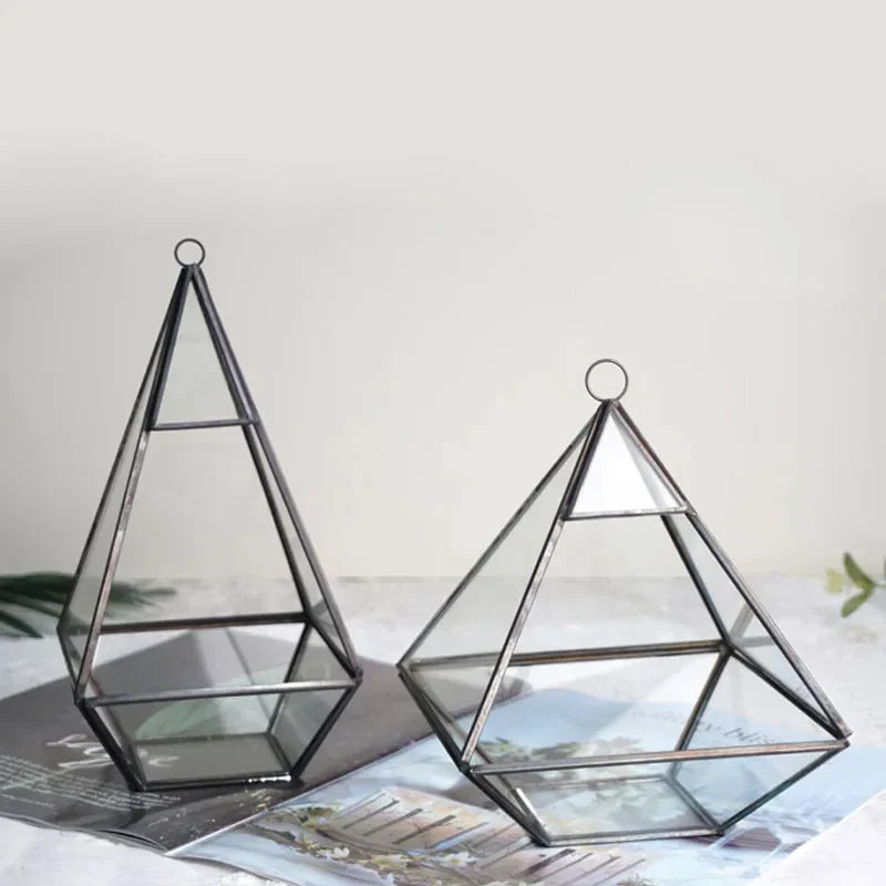 Decorbites™ Geometrische Glasvase für Sukkulenten und Blumen
