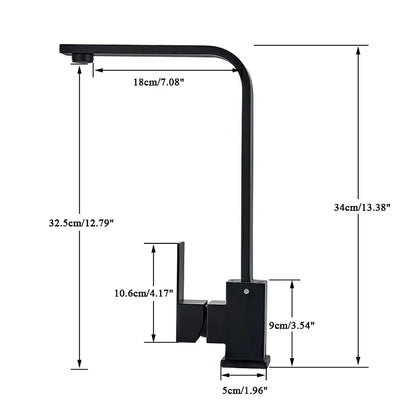 DecorBites™ Kitchen Faucet: Brushed Gold/Nickle/Black Hot Cold Mixer Crane Water Tap