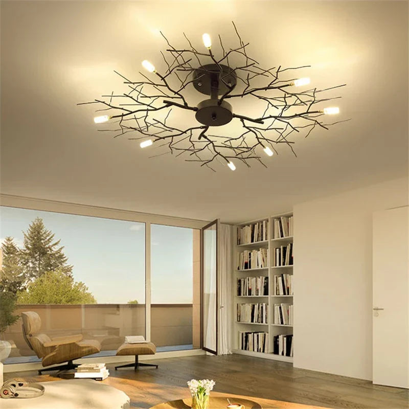 Decorbites™ LED Ast Zweig Eisen Deckenleuchte für Schlafzimmer- und Wohnzimmerdekoration