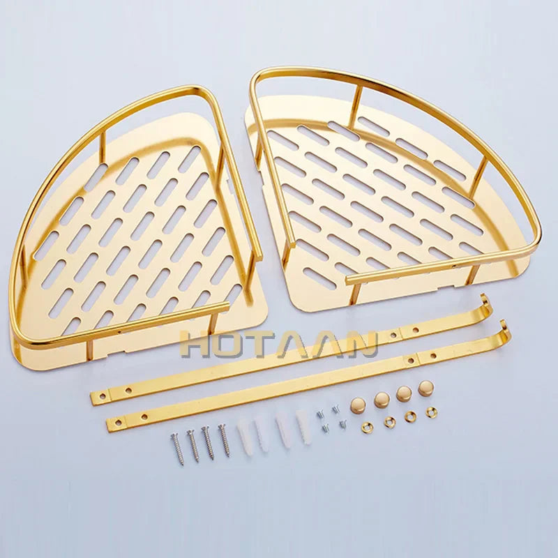 Gold Aluminum Shower Shelf