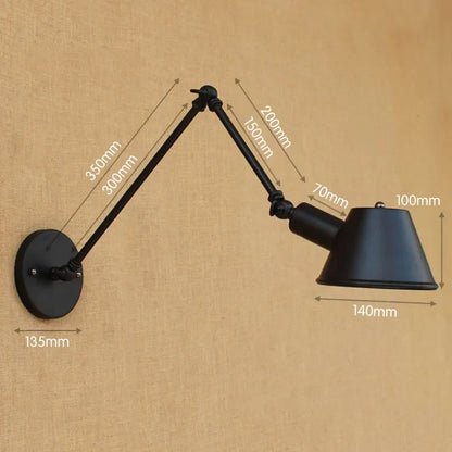 Decorbites™ Goldene Vintage LED Schwingarm-Wandleuchte im Industriedesign