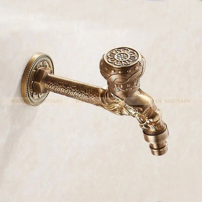 DecorBites™ Dragon Carved Antique Bronze Mop Faucet for Bathroom and Garden