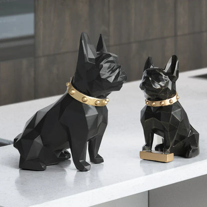 DecorBites™ Dog Statue Resin Decor Modern Art Animal Sculpture Figurine Garden Home Ornaments