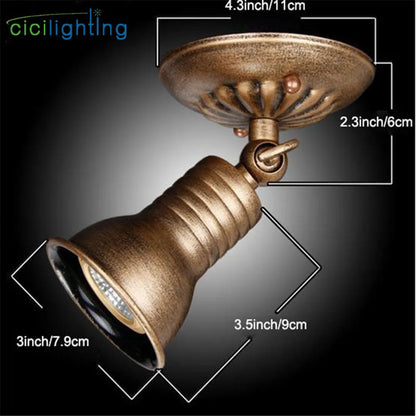 Decorbites™ Industrielle Vintage LED-Spotleuchte für Zuhause, Laden, Geschäft, Deckenleuchte