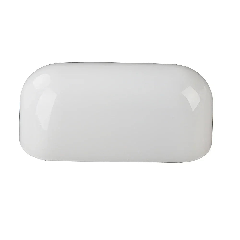 Decorbites™ Glas-Bankierslampe-Abdeckung | Grün/Weiß geschichteter Ersatzschirm L15 cm x B9,5 cm