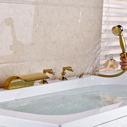 DecorBites™ LED Waterfall Bath Tub Faucet with Handshower