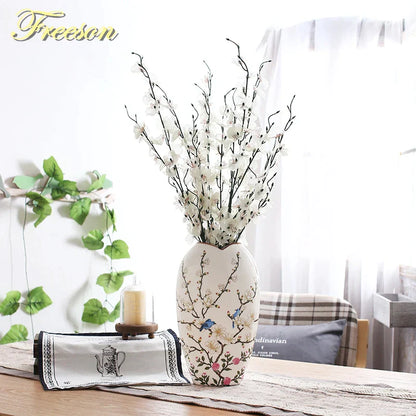 Decorbites™ Vogel Schmetterling Porzellan Vase: Britische ländliche Keramik Blumendekoration