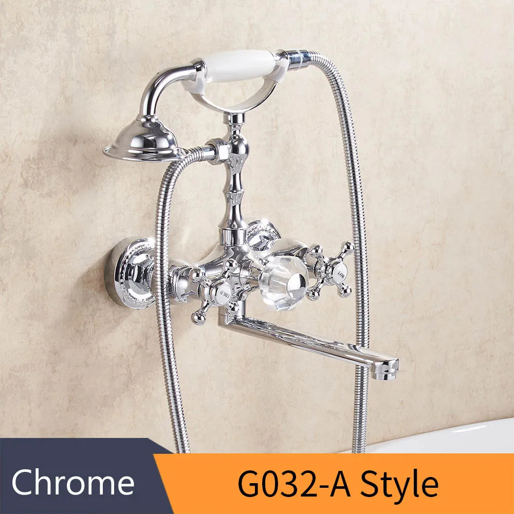 Gold Wall Bathtub Faucet