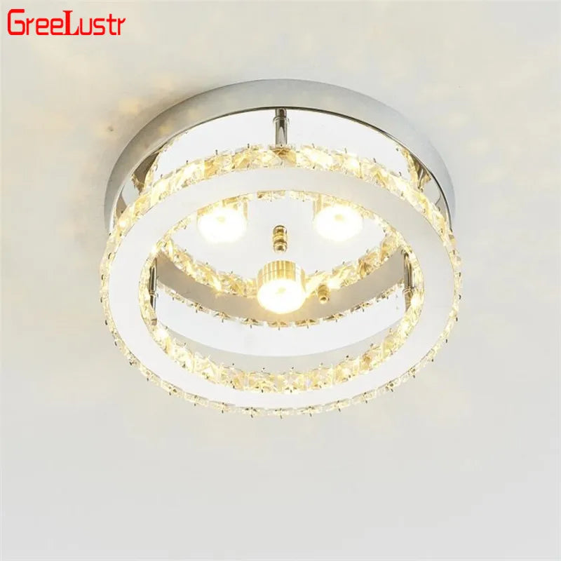 Decorbites™ Kristall-LED-Deckenleuchte: Edelstahl-Rundarmatur für Schlafzimmer, Küche, Badezimmer