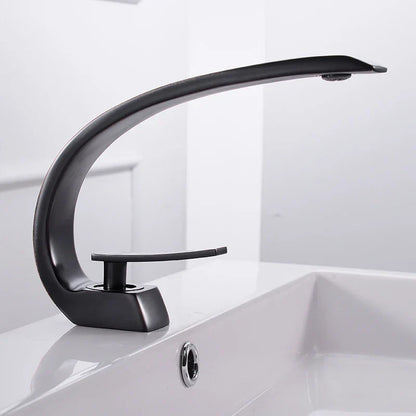 DecorBites™ Basin Faucet: Modern Brass Bathroom Mixer Tap with Single Handle and Single Hole