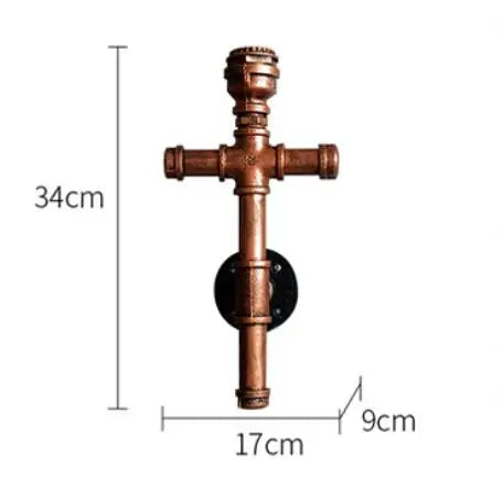 Decorbites™ Industrielle Eisenrohr-Wandleuchte: Loft-Dekoration, Steampunk-Lampe für das Wohnzimmer