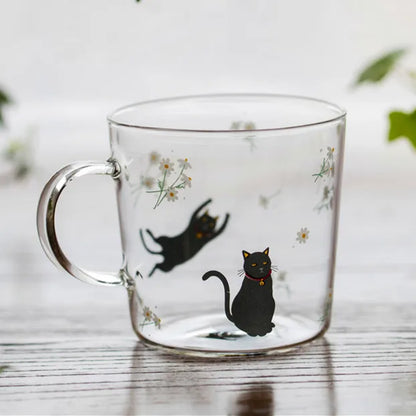 DecorBites™ Killer Whale Glass Coffee Mug 350ml: Cute Polar Bear Tea Cup Heat Resistant Glass Beer Mug