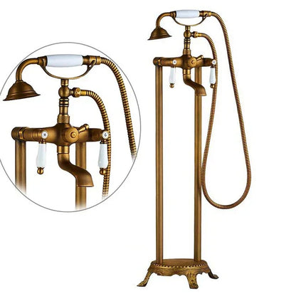Decorbites™ Gold Badewannenarmatur mit Handbrause – Freistehender Badmischer