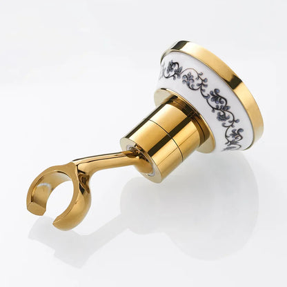 Decorbites™ Gold Messing Drehbare Halterung für Handbrause Montageklammer für Badezimmerzubehör