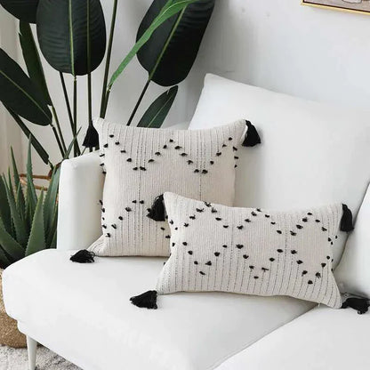 DecorBites™ Geometric Tassels Cushion Cover for Home Sofa Bed Decoration