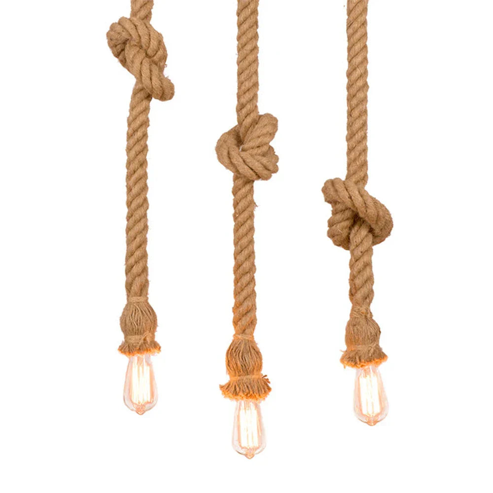 Decorbites™ Hanfseil-Hängeleuchte E27 Industrieller Loft-Restaurant-Kaffee-Persönlichkeitslampe