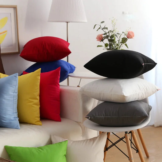 Decorbites™ Jelly Color Leinwand-Kissenbezüge in verschiedenen Größen