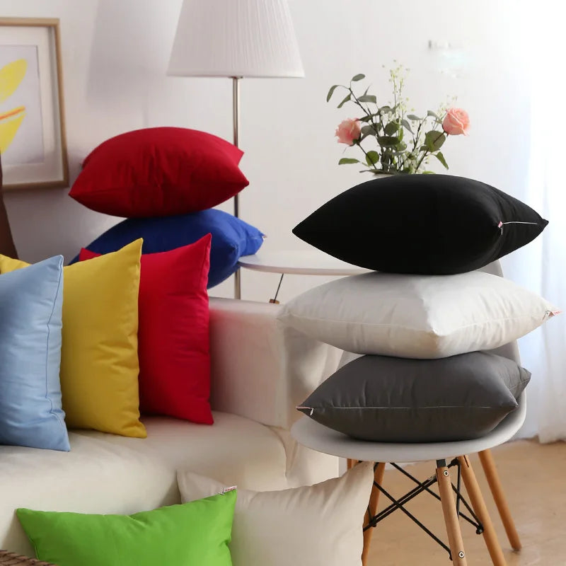 Canvas Jelly Color Pillow Covers