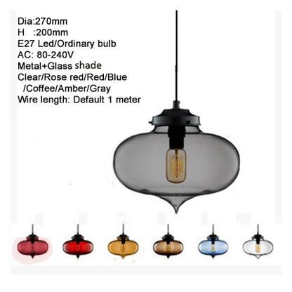 Decorbites™ Glas-Schalen-Pendant-Lampen: Moderne bunte E27 Hänge-Lampen für Küche, Wohnzimmer, Schlafzimmer.