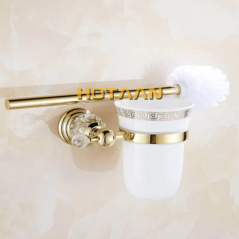 Gold Ceramic Toilet Holder