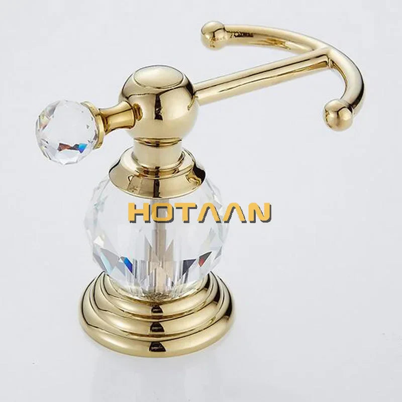 DecorBites™ Gold Crystal Robe Hook Towel Rack for Elegant Bathroom Decor