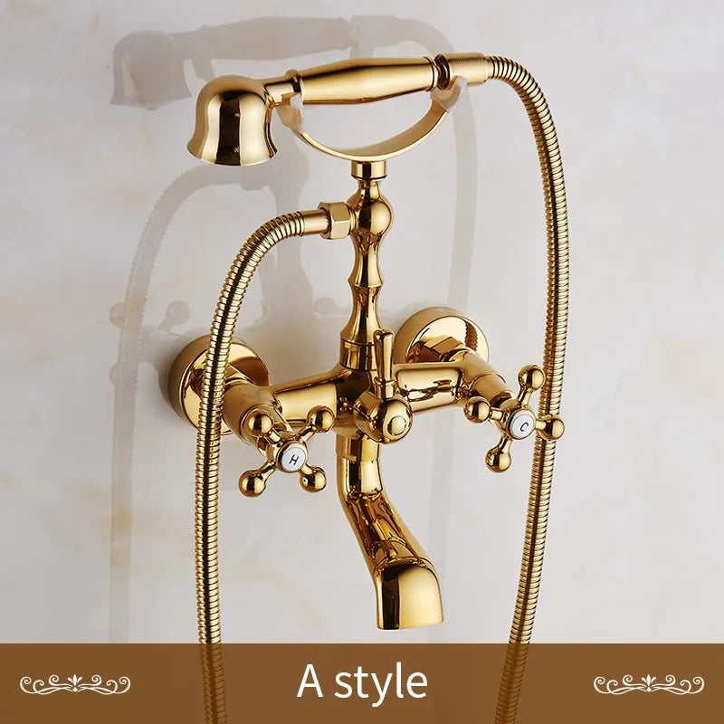 Gold Brass Shower Faucet