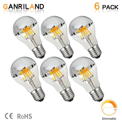 Decorbites™ LED-Filamentlampe A19 Silberne Kuppel 8 W 800 lm Dimmbare CRI 85 2700 K 6000 K Warm Kalt