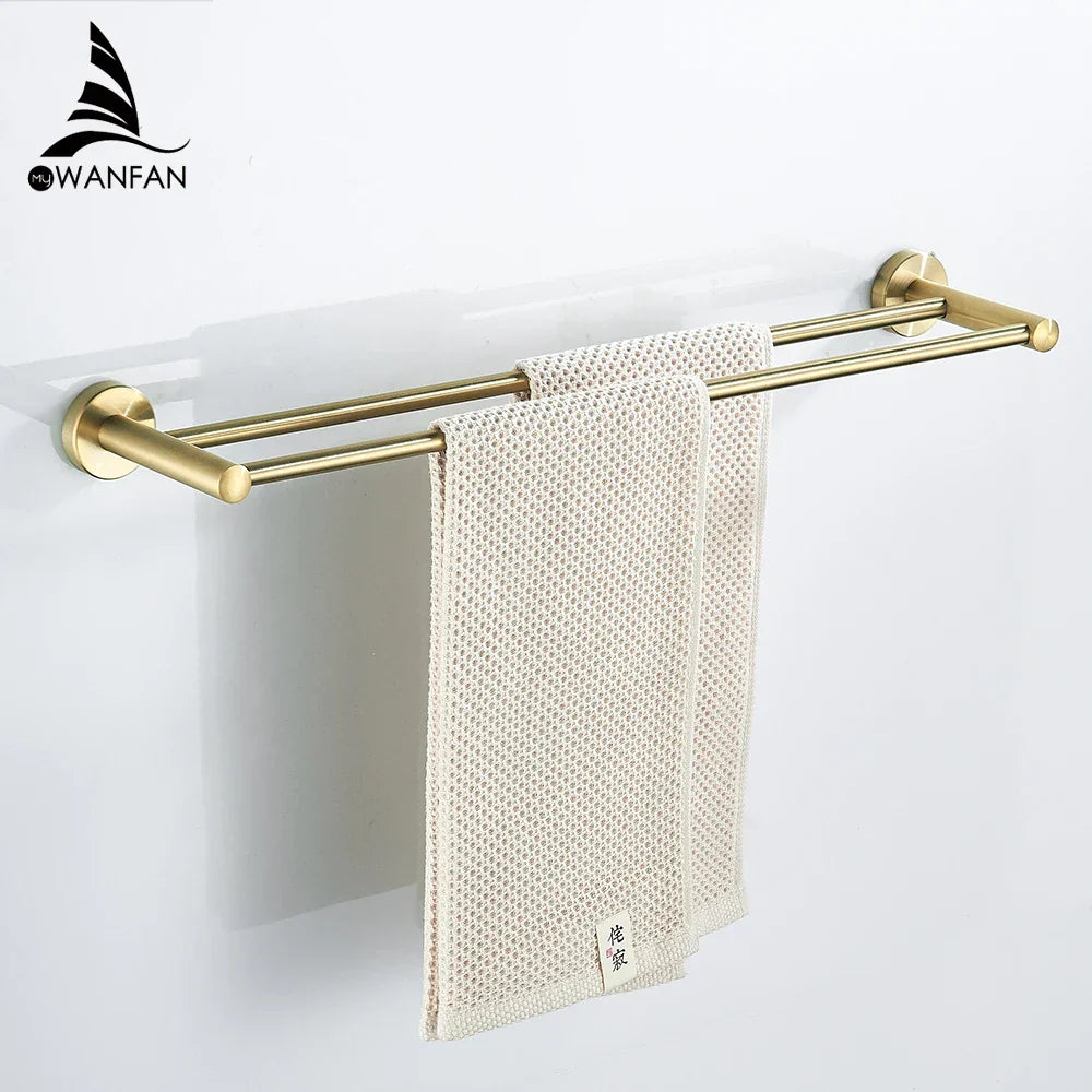 Decorbites™ Golden Swan Badezimmer-Hardware-Set: Handtuchhalter, Toilettenpapierhalter, Taschentuchhalter