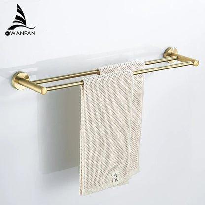 Decorbites™ Golden Swan Badezimmer-Hardware-Set: Handtuchhalter, Toilettenpapierhalter, Taschentuchhalter