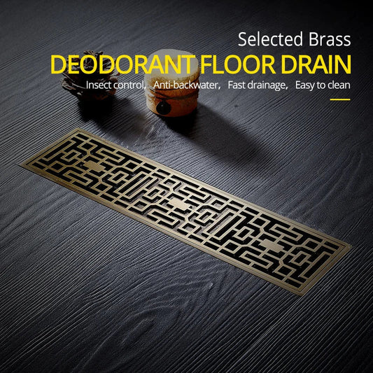 Decorbites™ Euro Antik-Messing Kunst-Schnitzerei Bodenablaufdeckel Dusche Ablauf